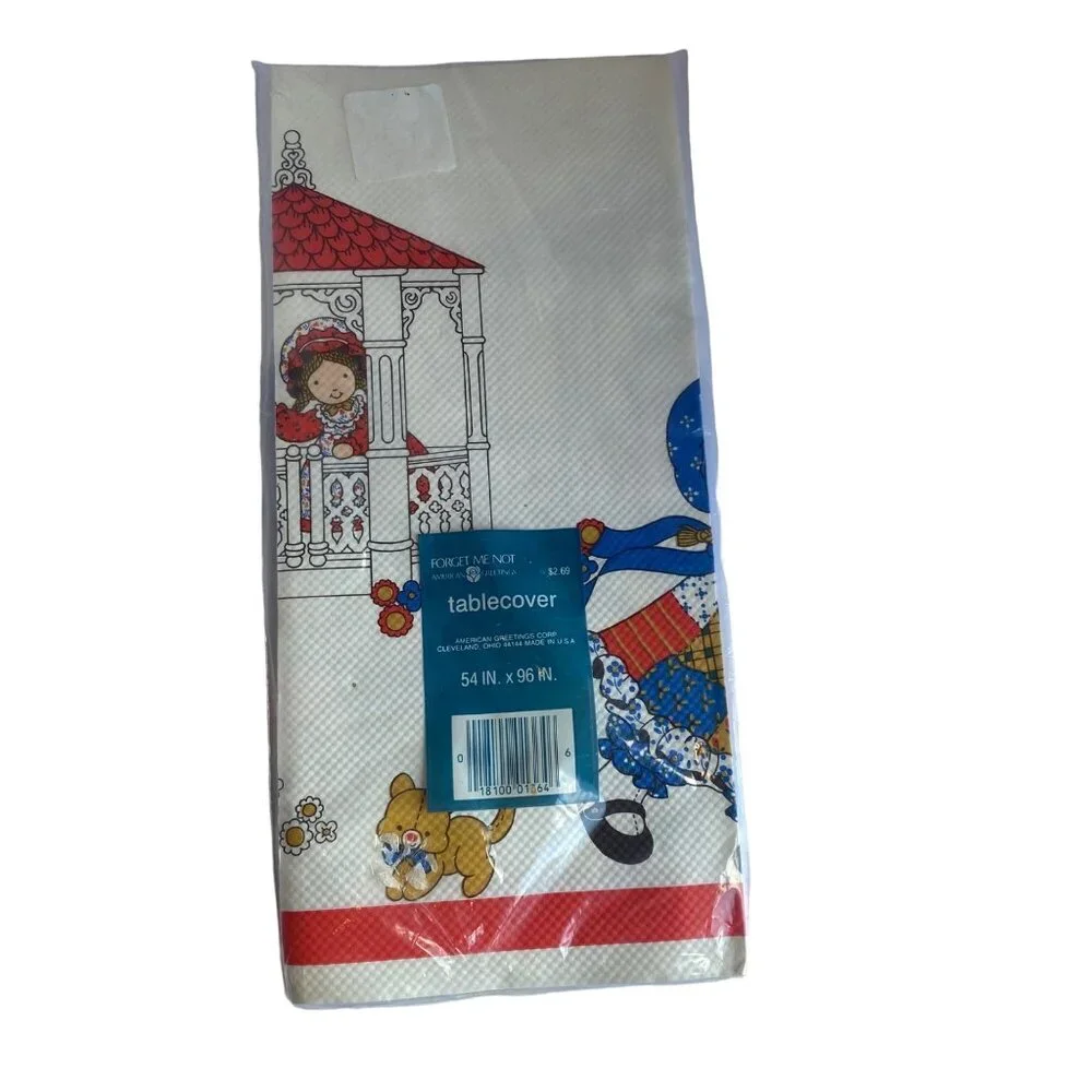 Vtg 1984 Holly Hobbie Girl American Greetings Tablecover 54